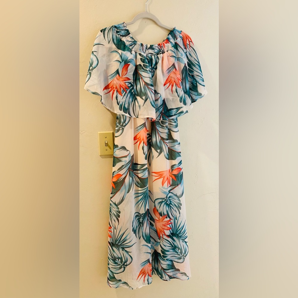Haoduoyi Tropical Floral Maxi Dress